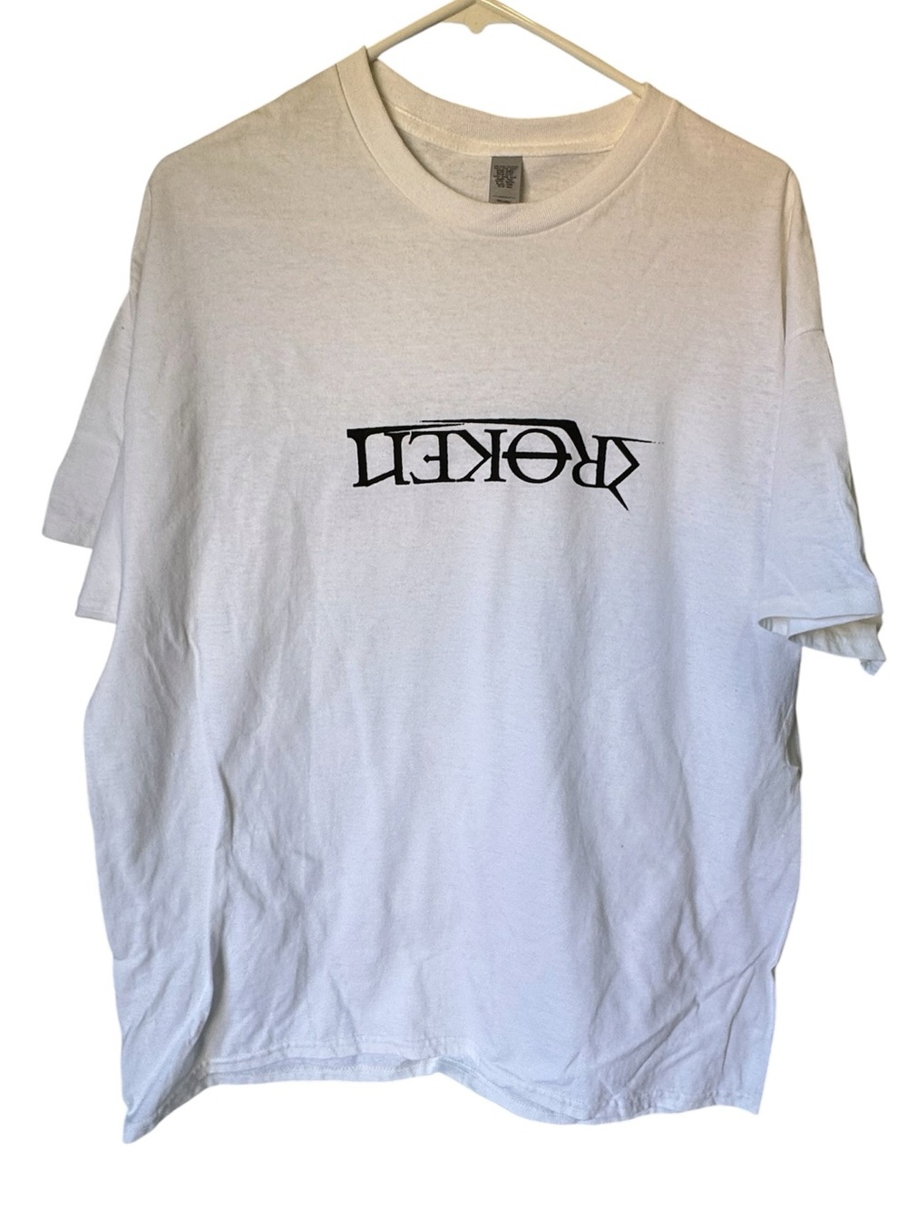 Broken Brand Skate Streetwear White Graphic Men’s XL Crew Neck T-Shirt MINTY